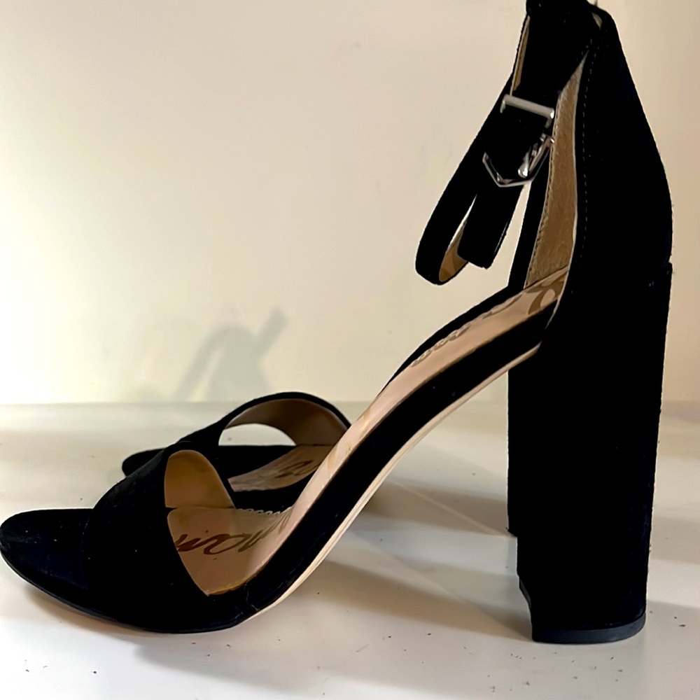 Sam Edelman | Lux Suede YARO heels | Black minimalist with chunky heel | Size 7 - Picture 16 of 16